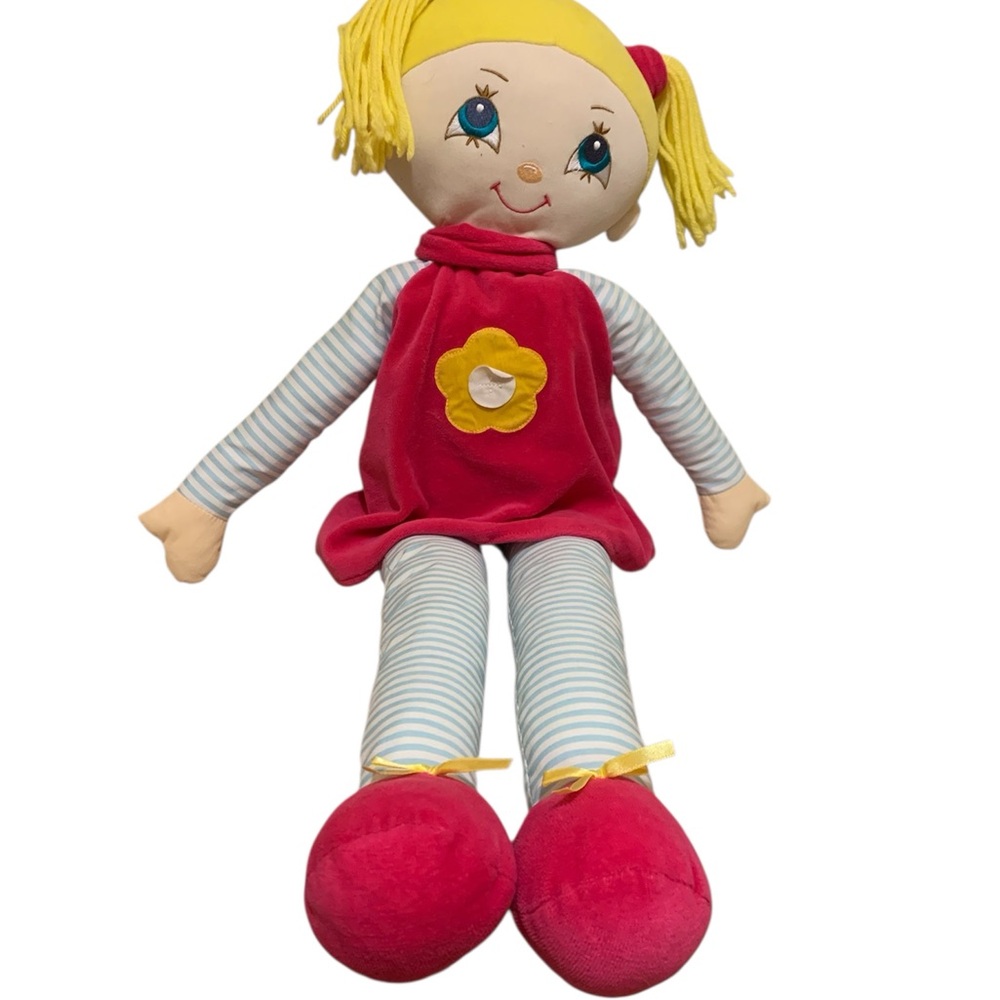 Vintage Fickled Felicity Girl Rag Doll Plush Collectible 90s Y2K Pink Dress